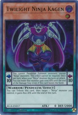 Twilight Ninja Kagen - BLLR-EN017 - Ultra Rare 1st Edition Battles of Legend: Light&#39;s Revenge Singles