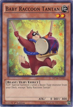 Baby Raccoon Tantan - MP14-EN137 - Common 1st Edition Yu-Gi-Oh! 2014 Mega-Tins Singles