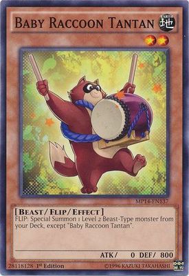 Baby Raccoon Tantan - MP14-EN137 - Common 1st Edition Yu-Gi-Oh! 2014 Mega-Tins Singles