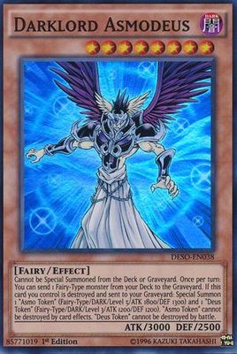 Darklord Asmodeus - DESO-EN038 - Super Rare 1st Edition Destiny Soldiers 1st Edition Singles