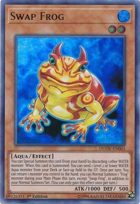 Swap Frog - DUOV-EN063 - Ultra Rare 1st Edition Duel Overload 1st Edition Singles