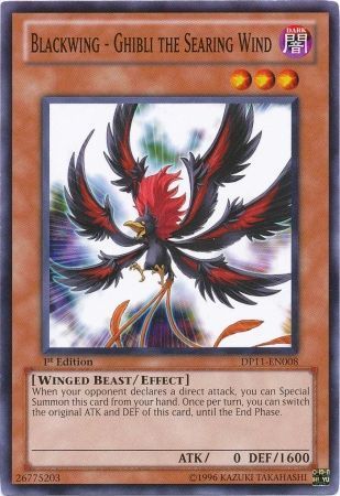 Blackwing - Ghibli the Searing Wind - DP11-EN008 - Common 1st Edition Duelist Pack: Crow [DP11]