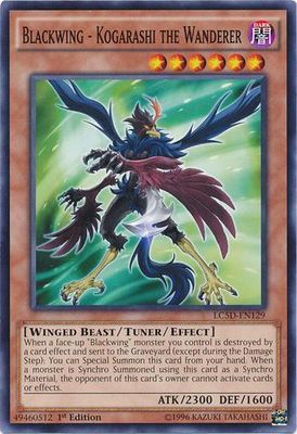 Blackwing - Kogarashi the Wanderer - LC5D-EN129 - Common 1st Edition Legendary Collection 5D&#39;s LC5D Singles