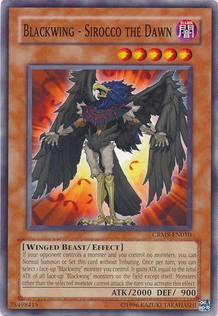 Blackwing - Sirocco the Dawn - CRMS-EN010 - Common Unlimited Crimson Crisis [CRMS] Unlimited Singles