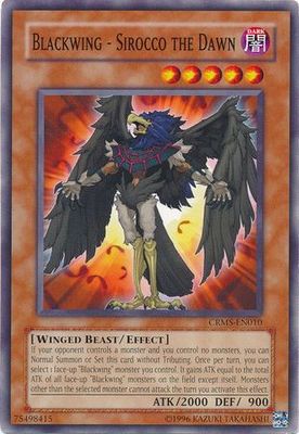 Blackwing - Sirocco the Dawn - CRMS-EN010 - Common Unlimited Crimson Crisis [CRMS] Unlimited Singles