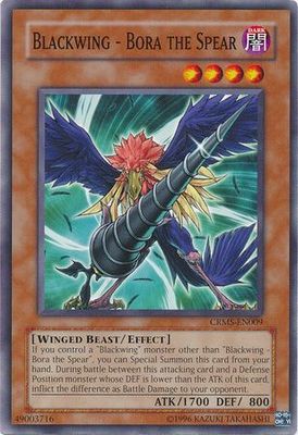 Blackwing - Bora the Spear - CRMS-EN009 - Common Unlimited Crimson Crisis [CRMS] Unlimited Singles