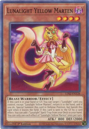 Lunalight Yellow Marten - LDS2-EN128 - Common 1st Edition Legendary Duelists: Season 2 [LDS2] 1st Edition Singles