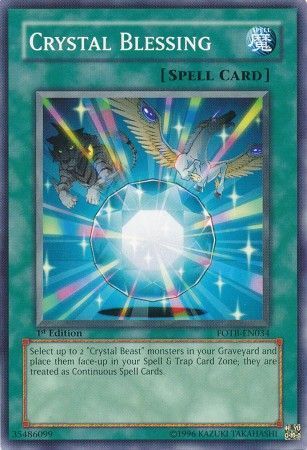 Crystal Blessing - FOTB-EN034 - Common 1st Edition Force of the Breaker [FOTB] 1st Edition Singles
