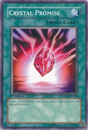 Crystal Promise - DP07-EN016 - Common 1st Edition Duelist Pack: Jesse Anderson DP07 1st Edition Singles