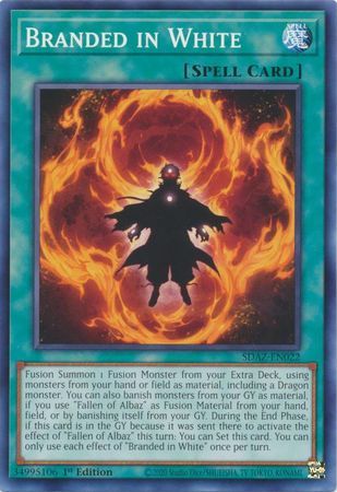 Branded in White - SDAZ-EN022 - Common 1st Edition Structure Deck: Albaz Strike 1st Edition Singles