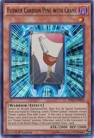 Flower Cardian Pine with Crane - DRL3-EN035 - Ultra Rare 1st Edition Dragons of Legend Unleashed 1st Edition Singles