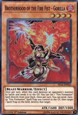 Brotherhood of the Fire Fist - Gorilla - FIGA-EN022 - Super Rare 1st Edition Fists of the Gadgets Singles