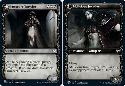 Innocent Traveler | Malicious Invader 294 - Showcase Fang Frame Innistrad: Crimson Vow Collector Booster Singles Foil