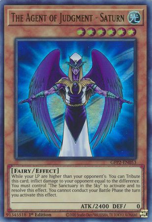 The Agent of Judgment - Saturn - GFP2-EN053 - Ultra Rare 1st Edition Ghosts From The Past: The 2nd Haunting 1st Edition Singles