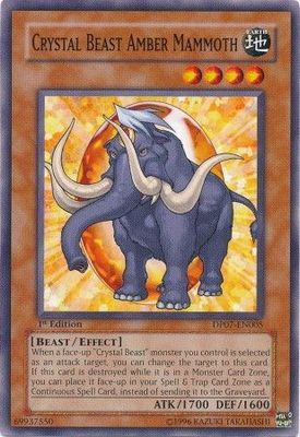 Crystal Beast Amber Mammoth - DP07-EN005 - Common 1st Edition Duelist Pack: Jesse Anderson DP07 1st Edition Singles