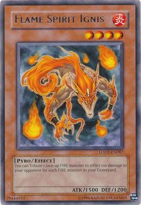 Flame Spirit Ignis - LODT-EN087 - Rare Unlimited Light of Destruction [LODT] Unlimited Singles