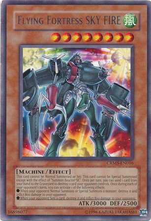 Flying Fortress SKY FIRE - CRMS-EN016 - Rare Unlimited Crimson Crisis [CRMS] Unlimited Singles
