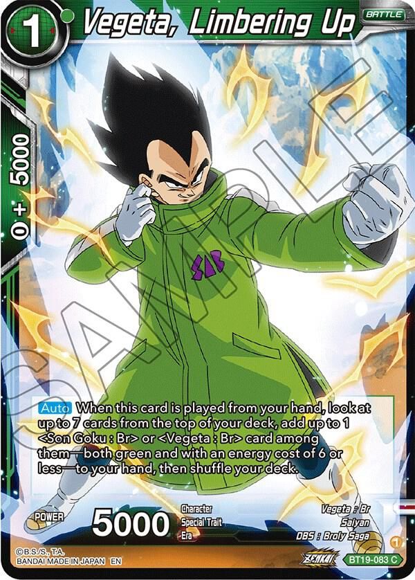 Vegeta, Limbering Up - Fighter&#39;s Ambition (DBS-B19) Fighter&#39;s Ambition