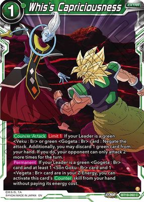 Whis&#39;s Capriciousness - Fighter&#39;s Ambition (DBS-B19) Fighter&#39;s Ambition