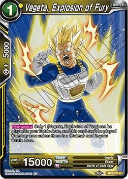 Vegeta, Explosion of Fury - Malicious Machinations (DBS-B08) Malicious Machinations