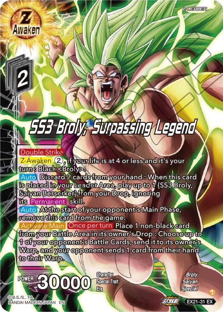 SS3 Broly, Surpassing Legend - 5th Anniversary Set (DBS-BE21) 5th Anniversary Set
