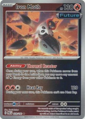 Iron Moth - 028/182 - Holo Rare Reverse Holo Scarlet &amp; Violet: Paradox Rift Reverse Holo Singles
