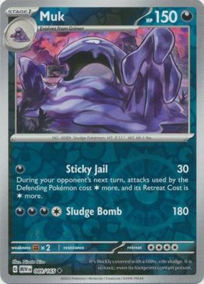 Muk - 089/165 - Uncommon Reverse Holo Scarlet &amp; Violet 151 Reverse Holo Singles