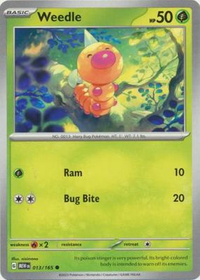 Weedle - 013/165 - Common Scarlet &amp; Violet 151 Singles