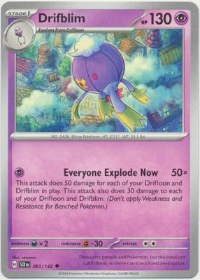Drifblim - 061/142 - Uncommon Scarlet &amp; Violet: Stellar Crown Singles
