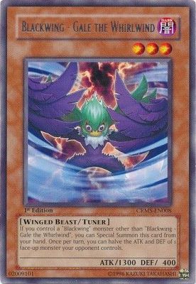 Blackwing - Gale the Whirlwind - CRMS-EN008 - Rare 1st Edition Crimson Crisis CRMS 1st Edition Singles