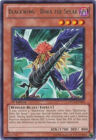 Blackwing - Bora the Spear - DP11-EN002 - Rare 1st Edition Duelist Pack: Crow [DP11]