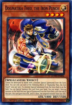Dogmatika Theo, the Iron Punch - ROTD-EN006 - Common 1st Edition Rise of the Duelist [ROTD] 1st Edition Singles (espanol)