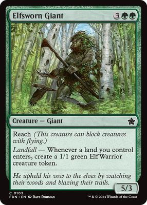 Elfsworn Giant - Foundations (Foil) Foundations