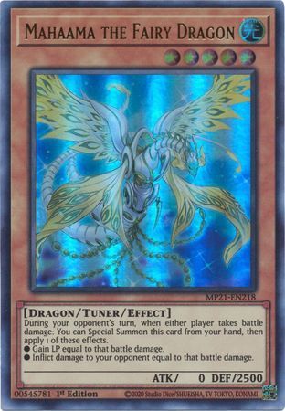 Mahaama the Fairy Dragon - MP21-EN218 - Ultra Rare 1st Edition 2021 Mega-Tin: Ancient Battles 1st Edition Singles