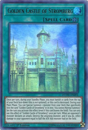 Golden Castle of Stromberg - DUOV-EN094 - Ultra Rare 1st Edition Duel Overload 1st Edition Singles (espanol)