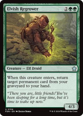 Elvish Regrower - Foundations (FDN) Foundations 0104