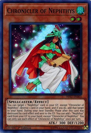 Chronicler of Nephthys - HISU-EN003 - Super Rare 1st Edition Hidden Summoners Singles (espanol)