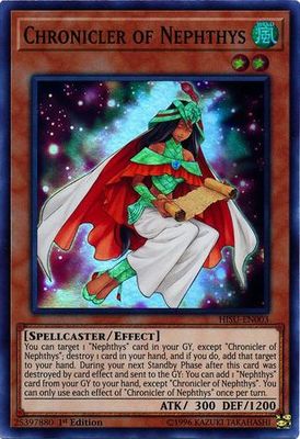 Chronicler of Nephthys - HISU-EN003 - Super Rare 1st Edition Hidden Summoners Singles (espanol)