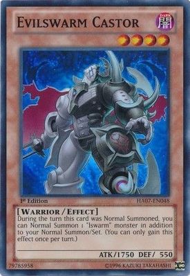Evilswarm Castor - HA07-EN048 - Super Rare 1st Edition Hidden Arsenal 7: Knight of Stars 1st Edition Singles