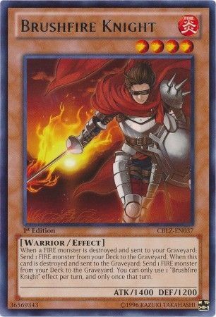 Brushfire Knight - CBLZ-EN037 - Rare 1st Edition Cosmo Blazer 1st Edition Singles (espanol)