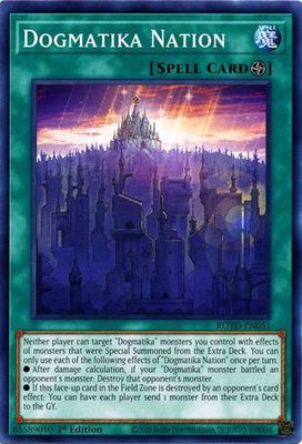 Dogmatika Nation - ROTD-EN051 - Common 1st Edition Rise of the Duelist [ROTD] 1st Edition Singles