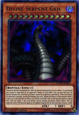 Divine Serpent Geh - DUPO-EN047 - Ultra Rare 1st Edition Duel Power 1st Edition Singles