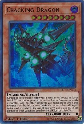 Cracking Dragon - COTD-EN014 - Super Rare 1st Edition Code of the Duelist 1st Edition Singles