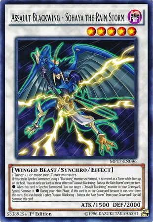 Assault Blackwing - Sohaya the Rain Storm - MP17-EN096 - Common 1st Edition 2017 Mega-Tins 1st Edition Singles