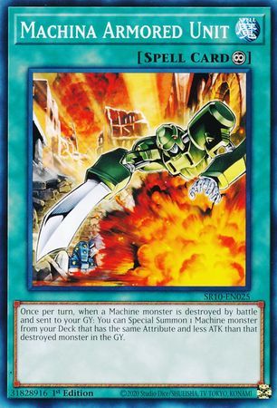 Machina Armored Unit - SR10-EN025 - Common 1st Edition Structure Deck: Mechanized Madness 1st Edition Singles