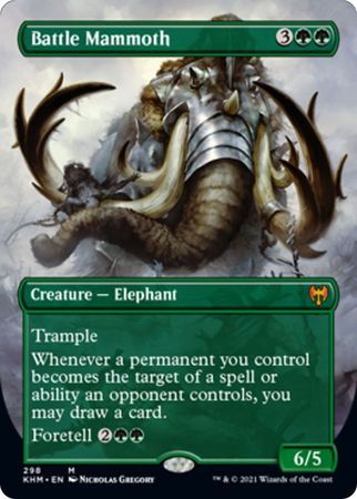 Battle Mammoth 298 - Alternate Art Borderless Kaldheim Collector Booster Singles