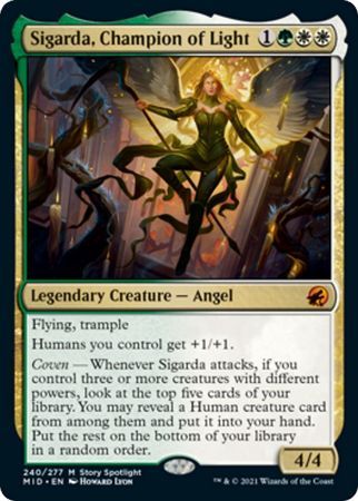 Sigarda, Champion of Light 240/277 Innistrad: Midnight Hunt Singles
