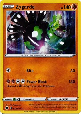 Zygarde - 028/073 - Holo Rare Champion&#39;s Path Singles