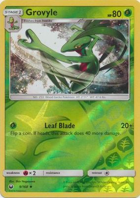 Grovyle - 9/168 - Uncommon Reverse Holo Sun &amp; Moon: Celestial Storm Reverse Holo Singles