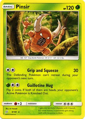 Pinsir - 9/181 - Rare Sun &amp; Moon: Team Up Singles (Español)